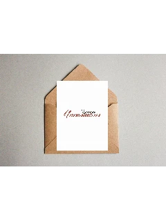 Татарская двухсторонняя открытка А6 с крафт-конвертом. Тормыш иптәшемә